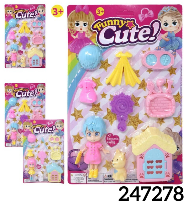 MUÑECA ACCESORIOS FUNNY CUTE BLISTER