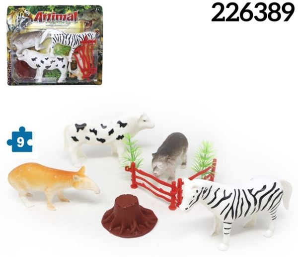 ANIMALES GRANJA 9pz BLISTER 24x20cm