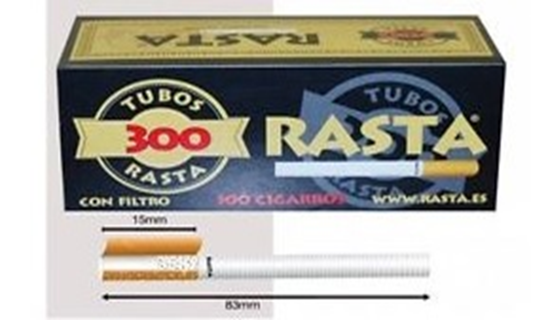 TUBOS CIGARRILLO PARA ENTUBAR RASTA 300ud