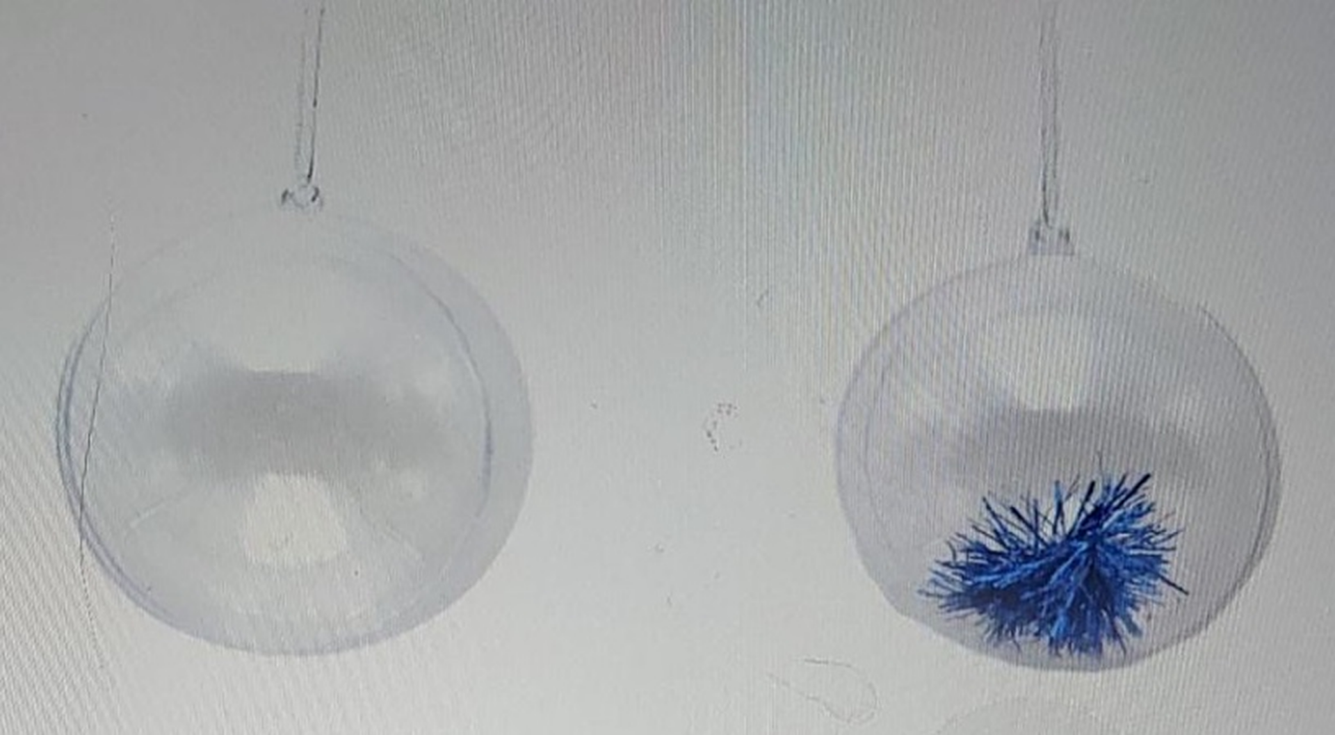 BOLA NAVIDAD TRANSPARENTE PACK 6pz