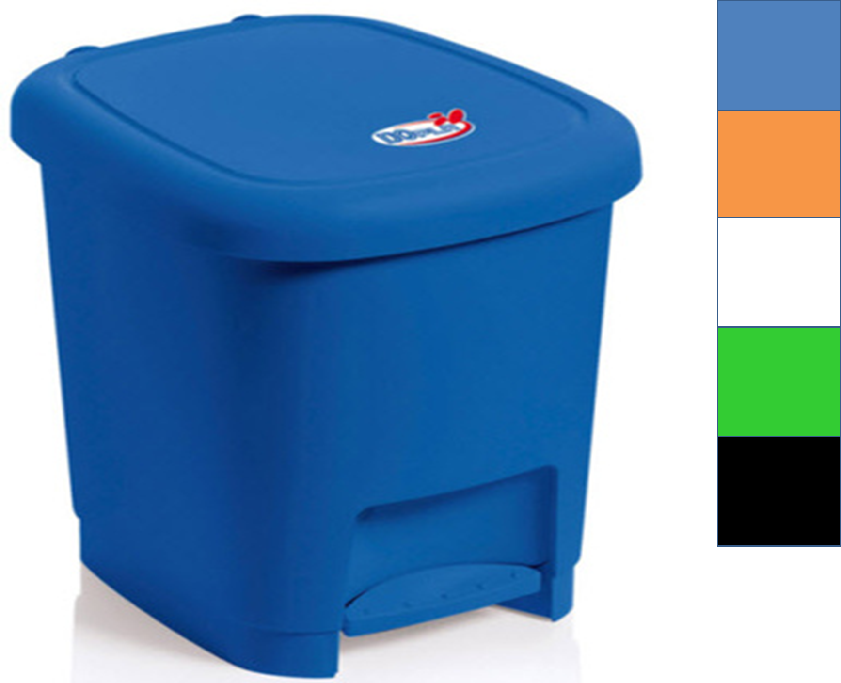 PAPELERA PLASTICO BAÑO PEDAL 6litros