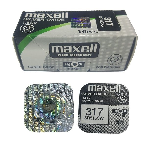 PILAS DE BOTON MAXELL 317 (10)