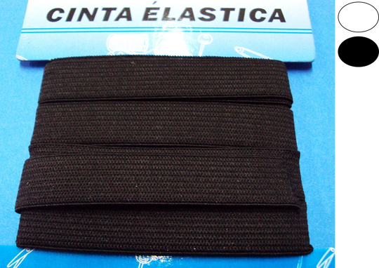 CINTA ELASTICA BLANCA / NEGRA (12)