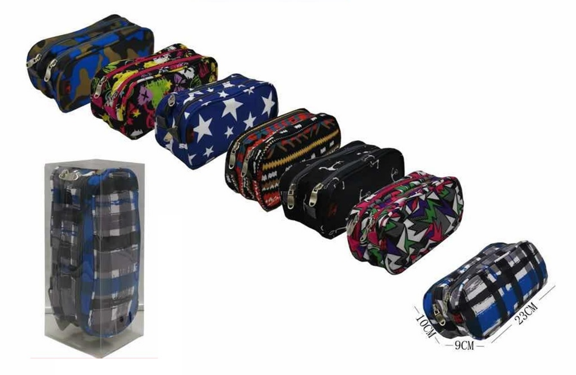 PLUMIER TELA DISEÑOS 2CREMALLERAS MILES
