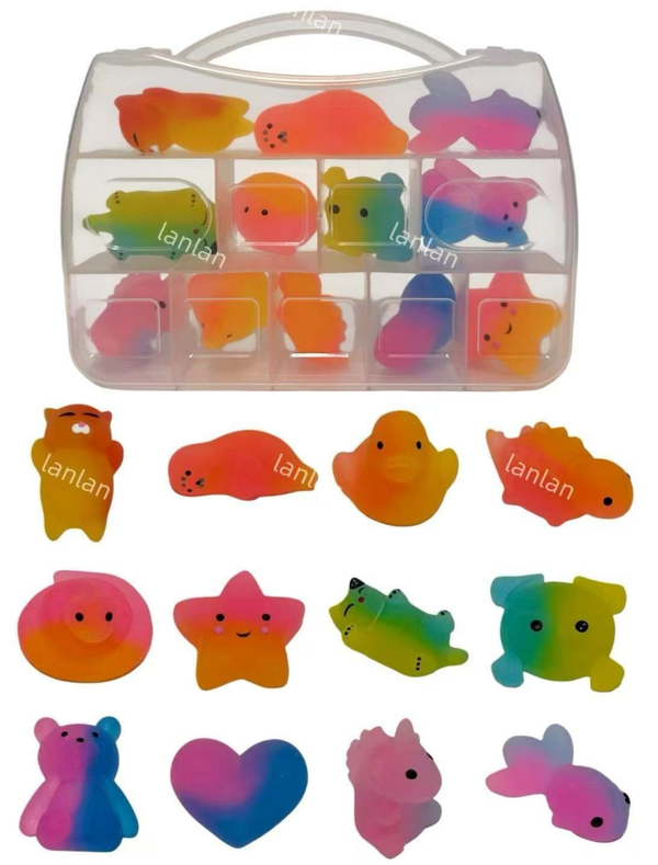 SQUISHY MOCHIS MALETA 12pz SURTIDOS
