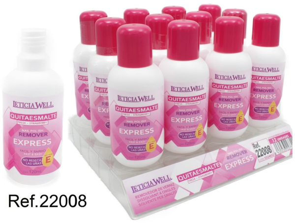 QUITAESMALTE EXPRESS LETICIA WELL 120ml (12)