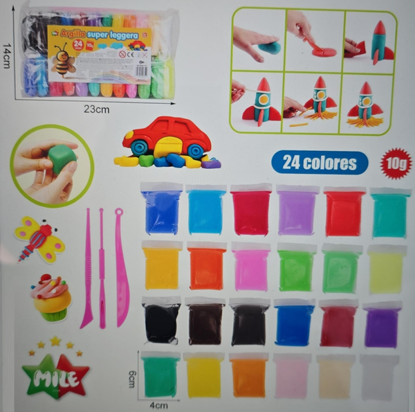 PLASTILINA BLANDA 24COLORES