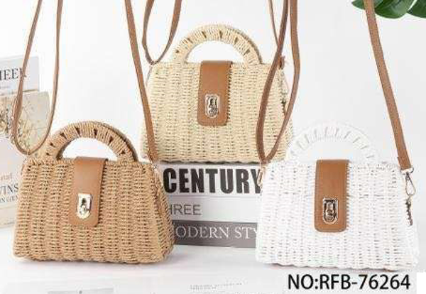 BOLSO RATTAN RIGIDO BROCHE 24x15cm