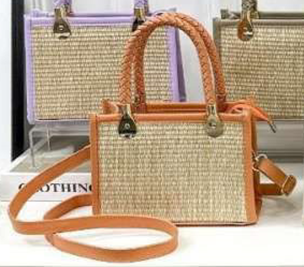 BOLSO CUADRADO RATTAN COLORES 20x15cm