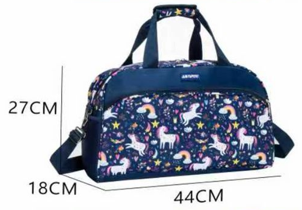 BOLSA DEPORTE DECORADA UNICORNIOS 44x27cm