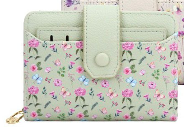 CARTERA SRA. CUADRADA FLORECITAS 13x10cm