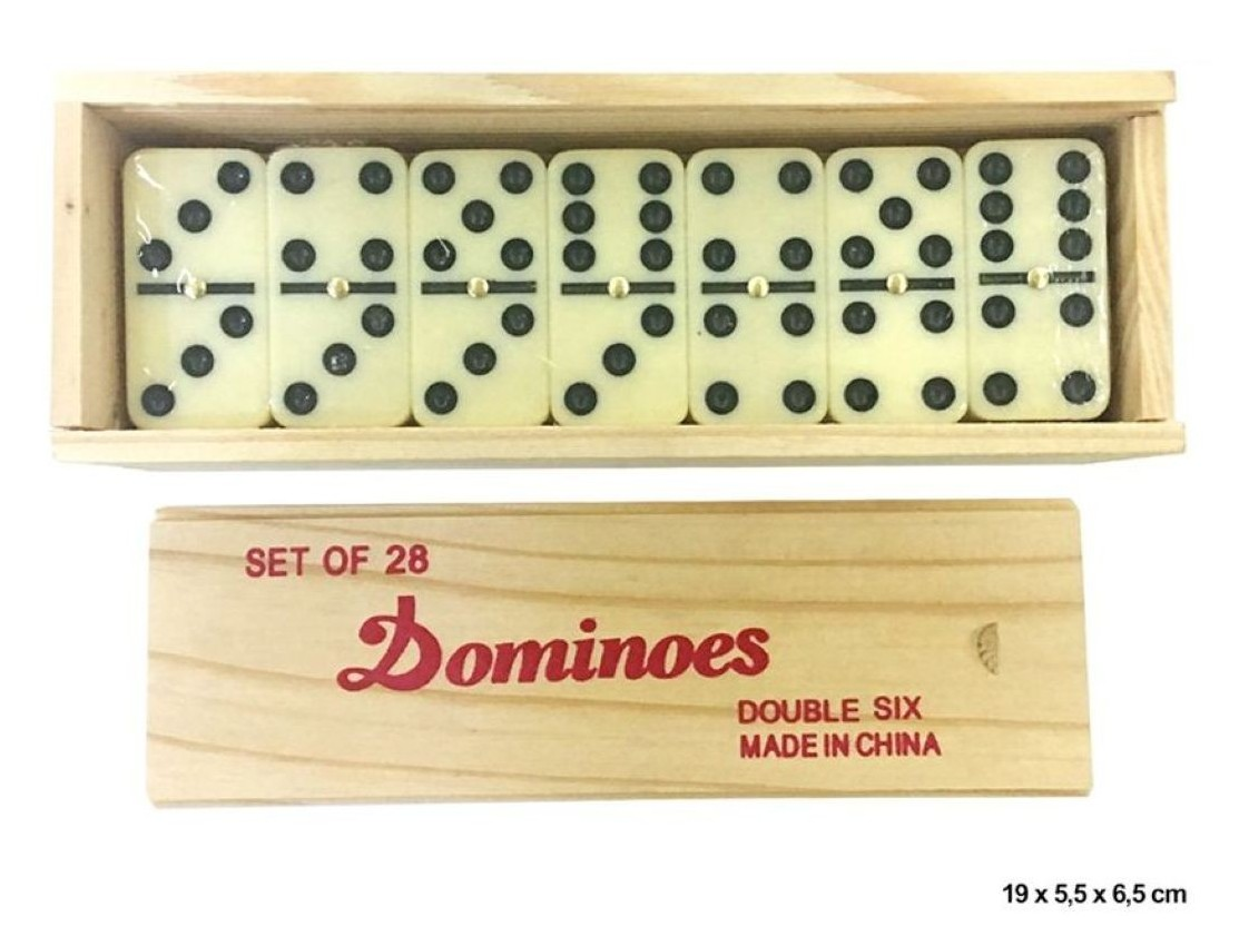 DOMINO MARFIL CAJA MADERA
