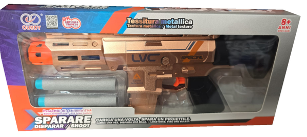 PISTOLA LANZA BALAS CAJA