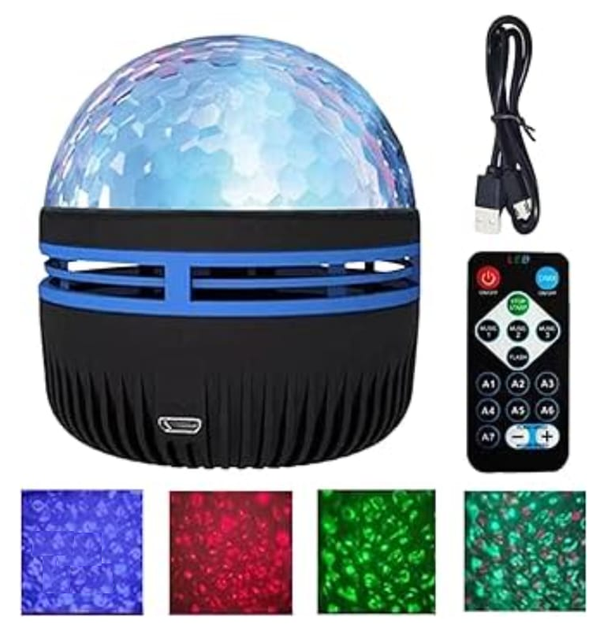 LAMPARA PROYECTOR FIESTA USB MANDO