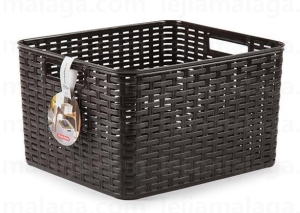 CESTA PLASTICO RATTAN N6 40x34x23cm
