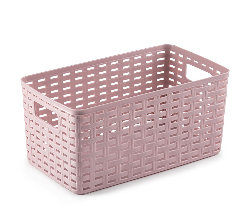 CESTA PLASTICO RATTAN N1 28x15x13cm