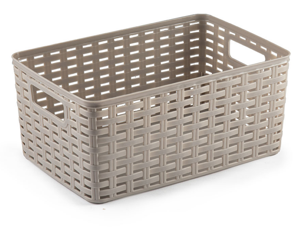 CESTA PLASTICO RATTAN N3 33x22x16cm