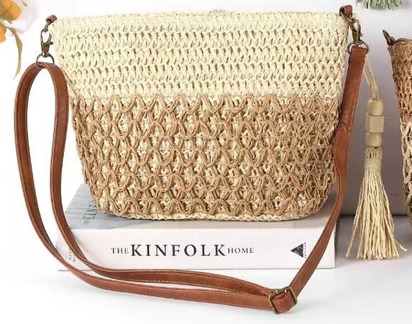 -BOLSO BANDOLERA RATTAN COLORES 31x20cm