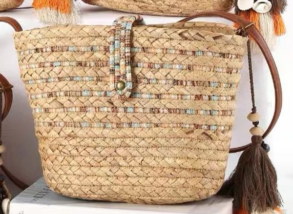-BOLSO BANDOLERA RATTAN CIERRE 32x20cm