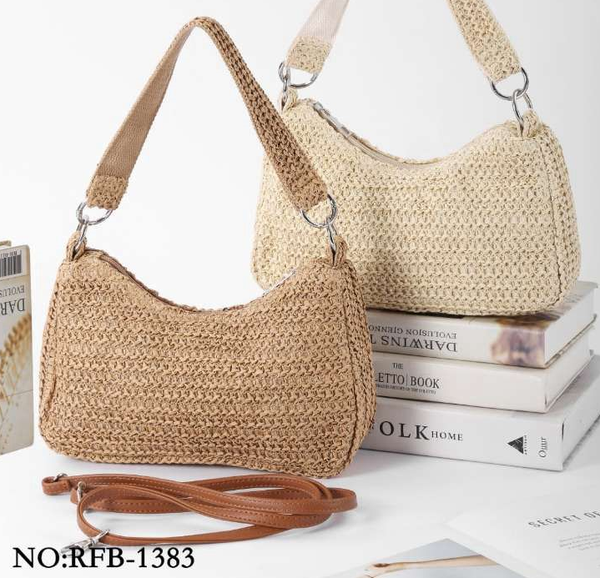 -BOLSO BANDOLERA RATTAN LISO 26x18cm