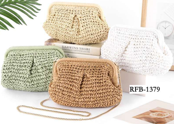 -BOLSO RATTAN CADENA COLORES 28x16cm