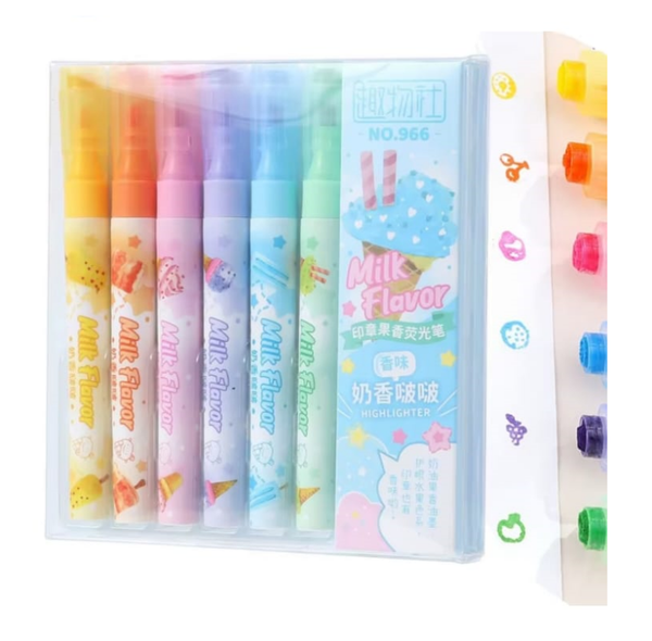 ROTULADORES PERFUMADOS COLORES 6ud CAJA