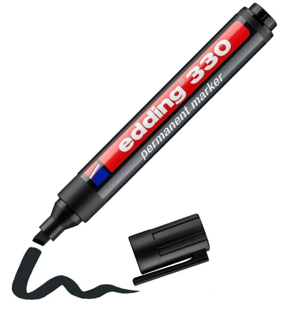 ROTULADOR PERMANENTE EDDING 330 NEGRO (10)