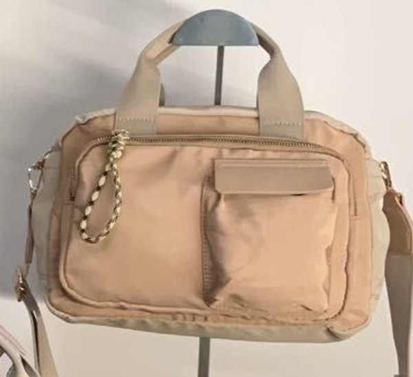BOLSO MALETA RECTANGULAR BICOLOR 32x23cm