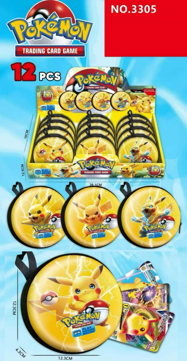 ESTUCHE REDONDO POKEMON+BARAJA