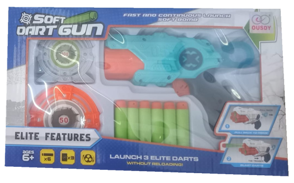 PISTOLA LANZA BALAS SOFT DART GUN CAJA