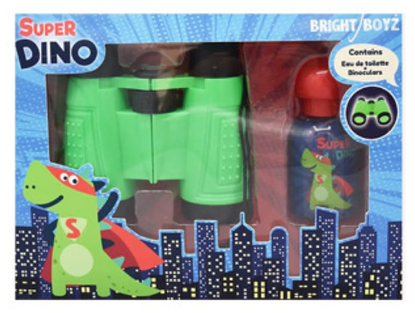 SET COLONIA+PRISMATICOS DINO CAJA