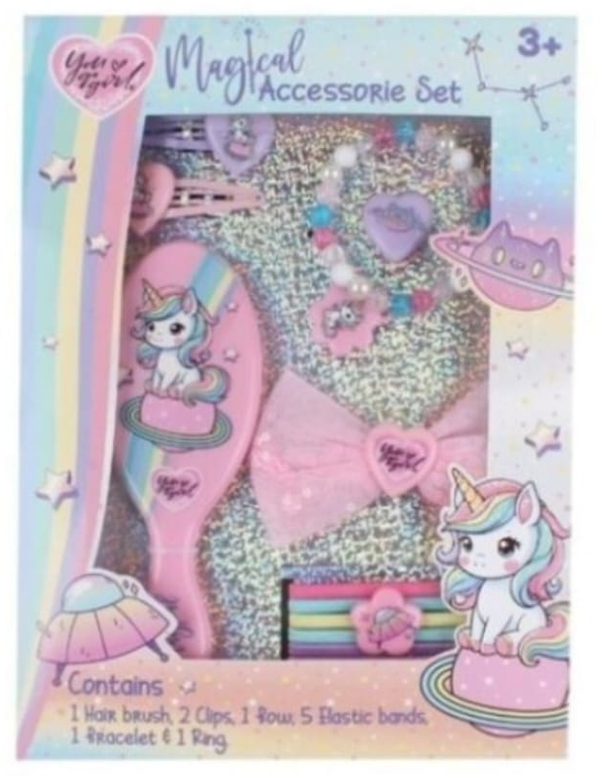 SET CEPILLO+ACCESORIOS BELLEZA YOU GO GIRL