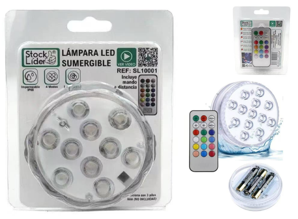 LAMPARA LED PILAS SUMERGIBLE