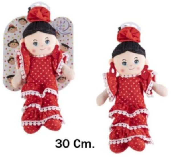 MUÑECA TRAPO FLAMENCA 30cm