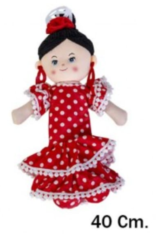 MUÑECA TRAPO FLAMENCA 40cm