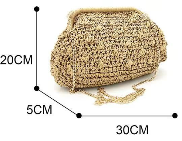 -BOLSO COFRE RATTAN CADENA 30x20cm
