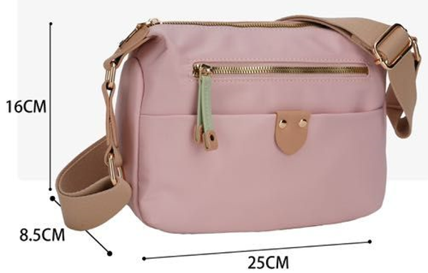 BOLSO BANDOLERA LISO 2CREMALLERAS 25x16cm
