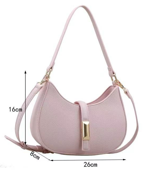 BOLSO BAGUETTE LISO CIERRE 26x16cm
