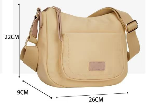 BOLSO BANDOLERA LISO 2CREMALLERAS 26x22cm