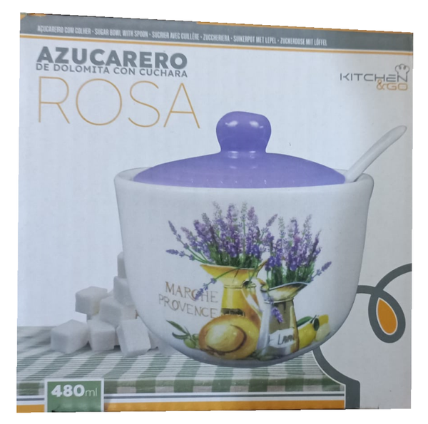 AZUCARERO CERAMICA ROSA 480ml