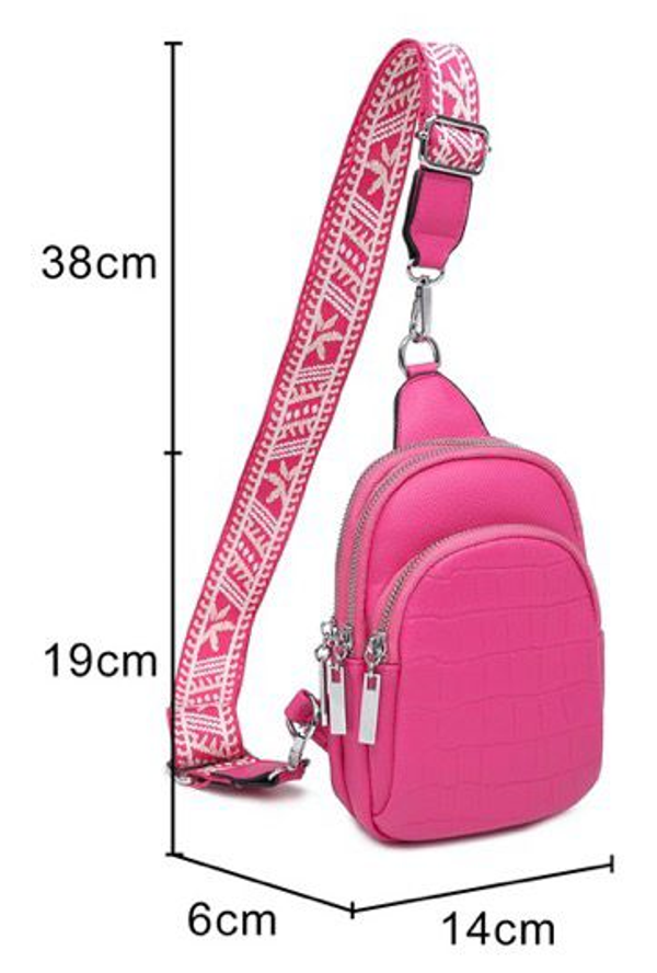 BANDOLERA DIAGONAL SRA. COLORES 19x14cm