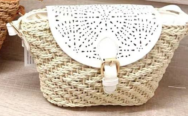 -BOLSO MIMBRE MATERIAL HEBILLA 22x18cm