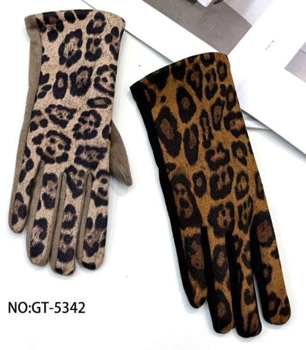 GUANTES SRA. PAÑO LEOPARDO