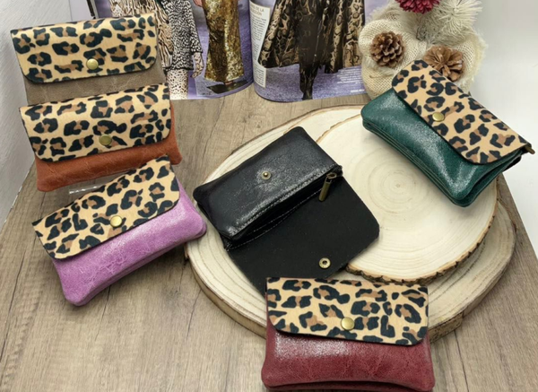 CARTERA MONEDERO SRA. PIEL LEOPARDO 11x7cm