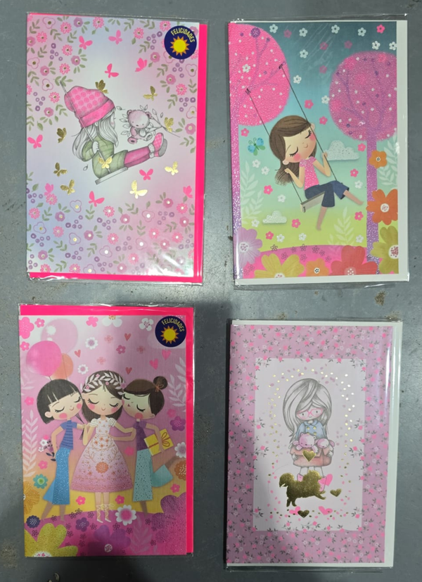 TARJETA FELICITACION CUMPLEAÑOS 12x18cm