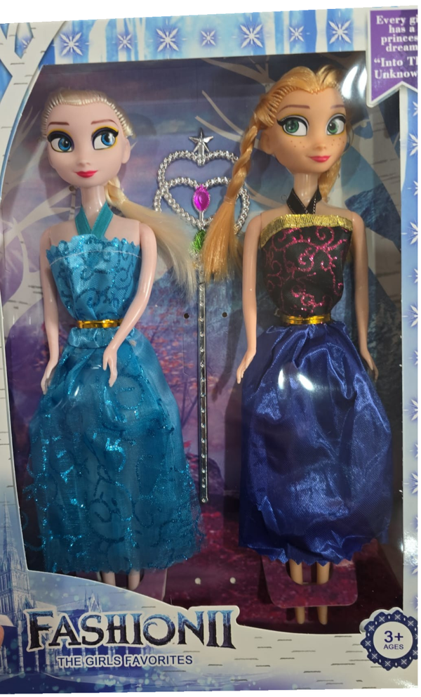 MUÑECA ELSA Y ANNA CAJA