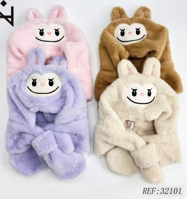 GORRO BUFANDA BUBU OREJAS