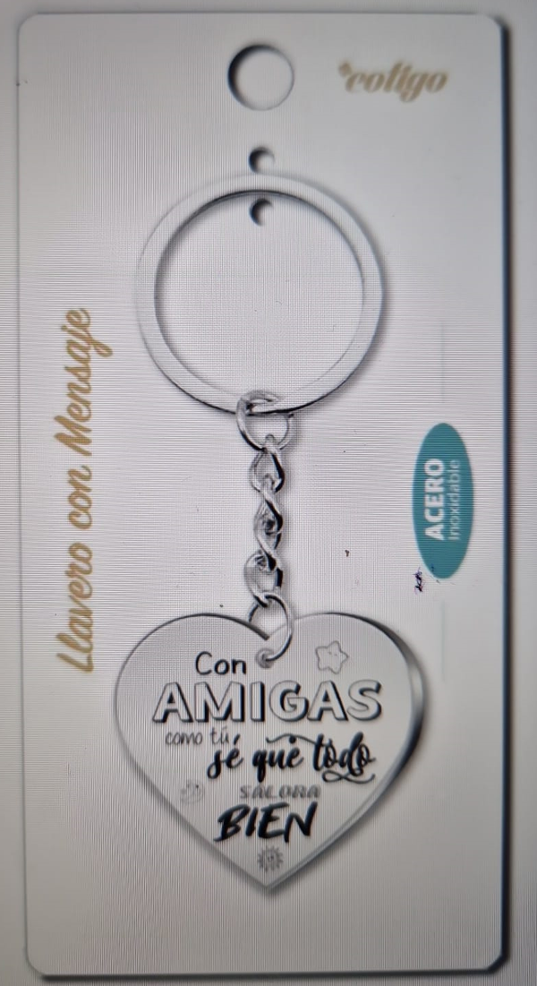 LLAVERO ACERO MENSAJES