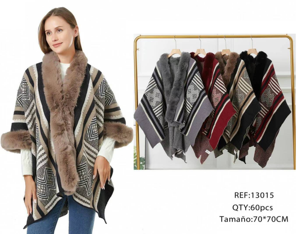 CAPA INVIERNO ESTAMPADA CON PELO