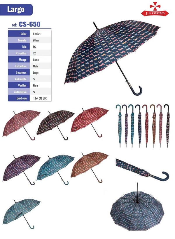 PARAGUAS SRA. 16VARILLAS ESTAMPADO